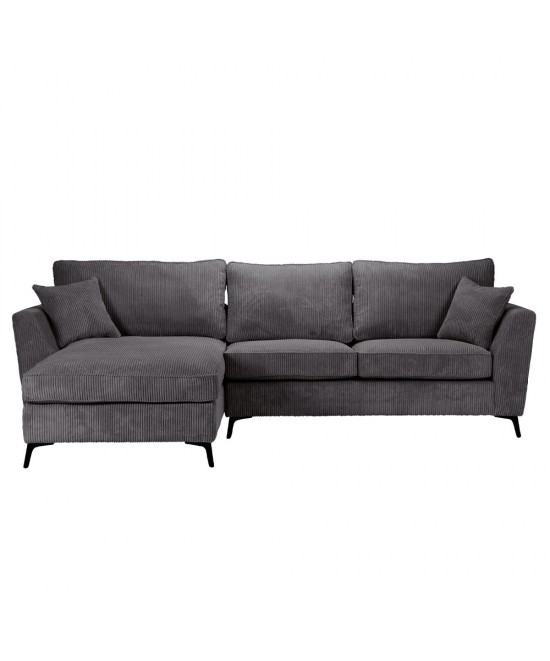 BOEL ΚΑΝΑΠΕΣ ΓΩΝΙΑ ΑΡΙΣΤΕΡΗ ΓΚΡΙ 280x170xH92cm