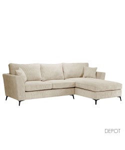 BOEL ΚΑΝΑΠΕΣ ΓΩΝΙΑ ΔΕΞΙΑ BEIGE 280x170xH92cm