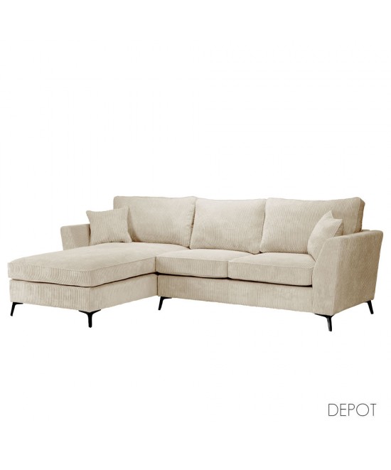 BOEL ΚΑΝΑΠΕΣ ΓΩΝΙΑ ΑΡΙΣΤΕΡΗ BEIGE 280x170xH92cm