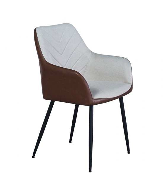 VISITOR ΚΑΡΕΚΛΑ BEIGE TABAC 57,5x57xH87cm