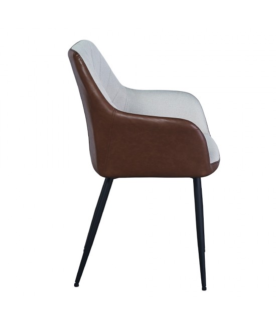 VISITOR ΚΑΡΕΚΛΑ BEIGE TABAC 57,5x57xH87cm