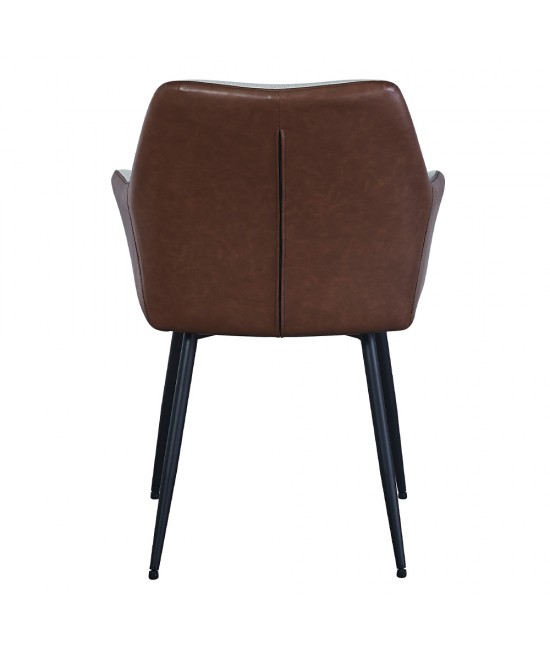 VISITOR ΚΑΡΕΚΛΑ BEIGE TABAC 57,5x57xH87cm