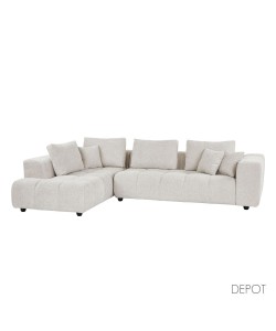 TOMOS ΚΑΝΑΠΕΣ ΓΩΝΙΑ ΑΡΙΣΤΕΡΗ BEIGE 298x200xH85cm