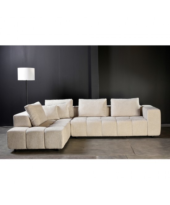 TOMOS ΚΑΝΑΠΕΣ ΓΩΝΙΑ ΑΡΙΣΤΕΡΗ BEIGE 298x200xH85cm