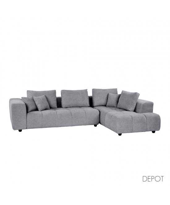 TOMOS ΚΑΝΑΠΕΣ ΓΩΝΙΑ ΔΕΞΙΑ ΓΚΡΙ 298x200xH85cm TOMOS ΚΑΝΑΠΕΣ ΓΩΝΙΑ ΔΕΞΙΑ ΓΚΡΙ 298x200xH85cm