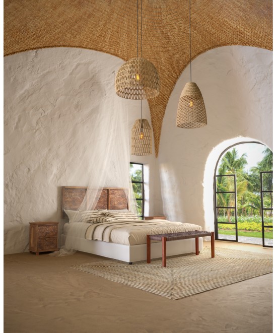 MESH ΠΑΓΚΑΚΙ ΚΑΦΕ ANTIQUE ΚΑΡΥΔΙ 110x35xH40cm