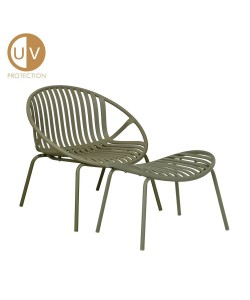 NADIN ΠΟΛΥΘΡΟΝΑ SET 2ΤΕΜ ΛΑΔΙ 79,5x70xH74cm