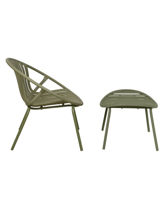 NADIN ΠΟΛΥΘΡΟΝΑ SET 2ΤΕΜ ΛΑΔΙ 79,5x70xH74cm