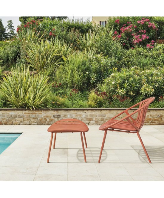 NADIN ΠΟΛΥΘΡΟΝΑ SET 2ΤΕΜ TERRACOTTA 79,5x70xH74cm