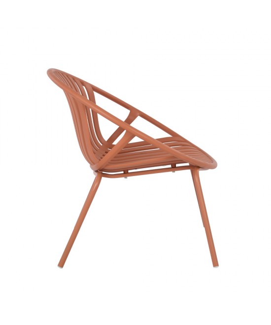NADIN ΠΟΛΥΘΡΟΝΑ SET 2ΤΕΜ TERRACOTTA 79,5x70xH74cm