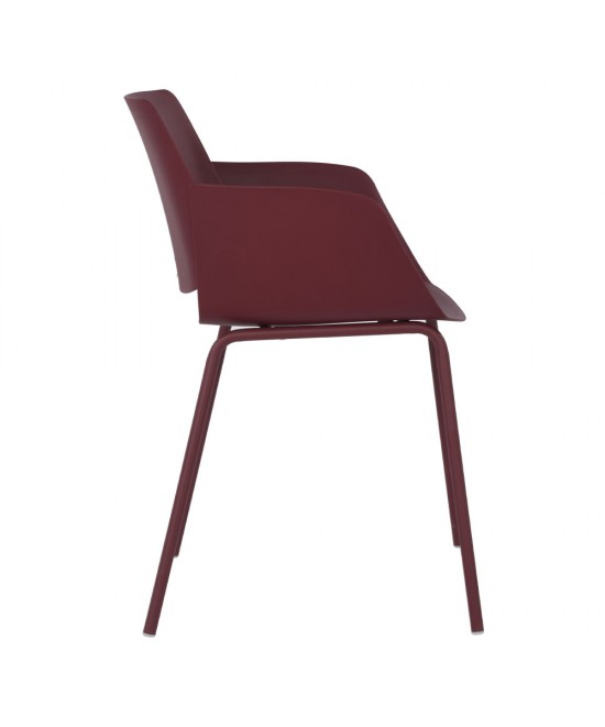 SEDIA ΠΟΛΥΘΡΟΝΑ MADDER BROWN 58x52xH79,5cm