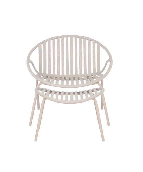 NADIN ΠΟΛΥΘΡΟΝΑ SET 2ΤΕΜ OFF WHITE 79,5x70xH74cm