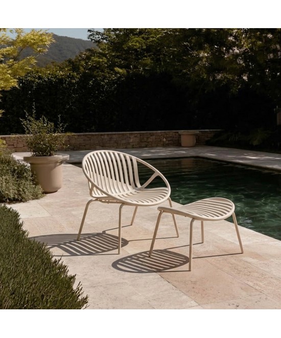 NADIN ΠΟΛΥΘΡΟΝΑ SET 2ΤΕΜ OFF WHITE 79,5x70xH74cm
