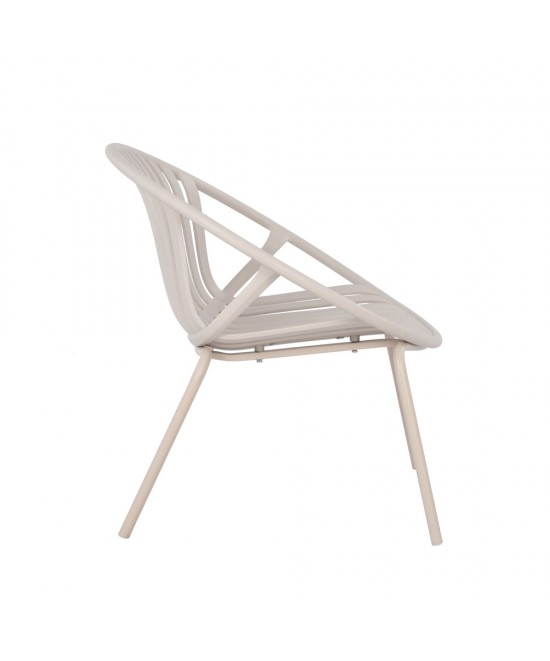 NADIN ΠΟΛΥΘΡΟΝΑ SET 2ΤΕΜ OFF WHITE 79,5x70xH74cm