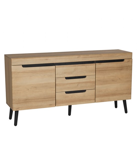 GRIF ΜΠΟΥΦΕΣ ΦΥΣΙΚΟ ΜΑΥΡΟ 160x40xH83cm GRIF ΜΠΟΥΦΕΣ ΦΥΣΙΚΟ ΜΑΥΡΟ 160x40xH83cm