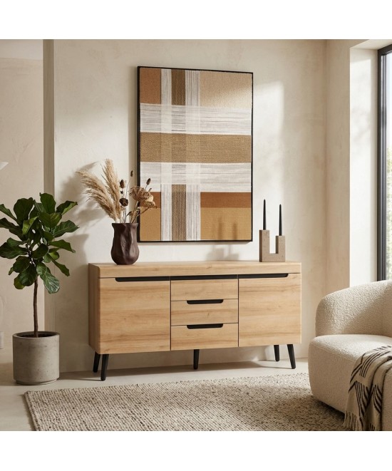 GRIF ΜΠΟΥΦΕΣ ΦΥΣΙΚΟ ΜΑΥΡΟ 160x40xH83cm