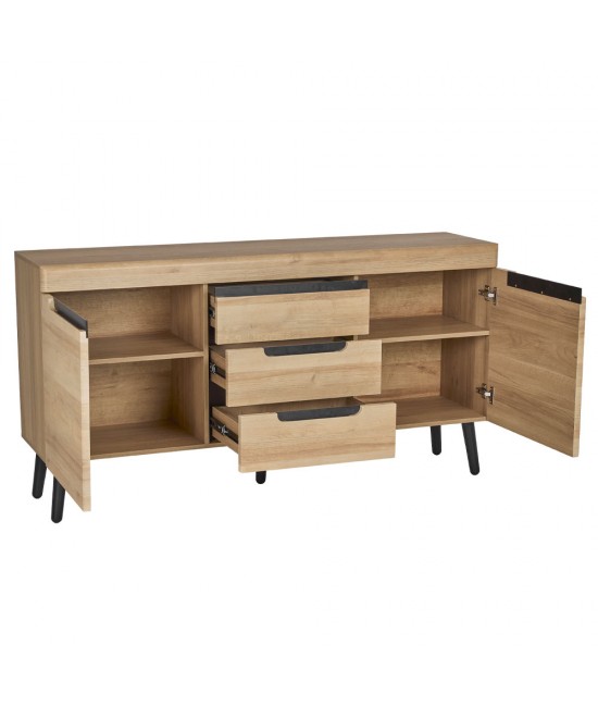 GRIF ΜΠΟΥΦΕΣ ΦΥΣΙΚΟ ΜΑΥΡΟ 160x40xH83cm GRIF ΜΠΟΥΦΕΣ ΦΥΣΙΚΟ ΜΑΥΡΟ 160x40xH83cm