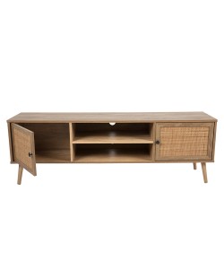 AMMOS TV STAND 2ΠΟΡΤΕΣ ΦΥΣΙΚΟ ΜΕ RATTAN 150x39xH49cm AMMOS TV STAND 2ΠΟΡΤΕΣ ΦΥΣΙΚΟ ΜΕ RATTAN 150x39xH49cm
