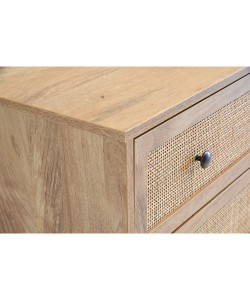 AMMOS ΚΟΜΟΔΙΝΟ 2ΣΥΡΤΑΡΙΑ ΦΥΣΙΚΟ ΜΕ RATTAN 50x39xH54,8cm