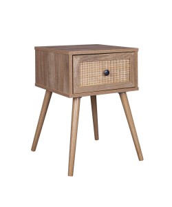 AMMOS ΚΟΜΟΔΙΝΟ 1ΣΥΡΤΑΡΙ ΦΥΣΙΚΟ ΜΕ RATTAN 40x35xH61cm