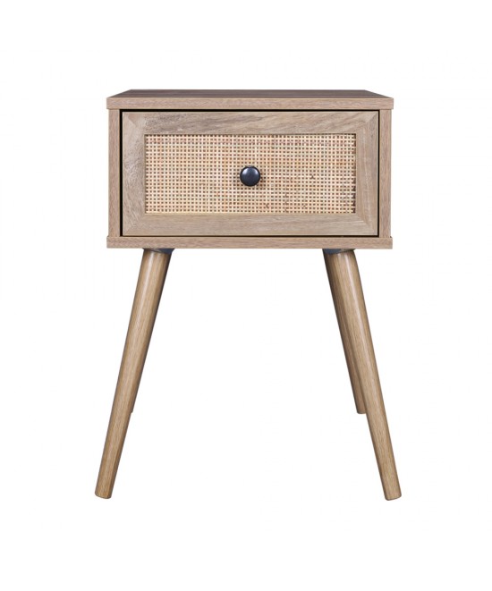 AMMOS ΚΟΜΟΔΙΝΟ 1ΣΥΡΤΑΡΙ ΦΥΣΙΚΟ ΜΕ RATTAN 40x35xH61cm