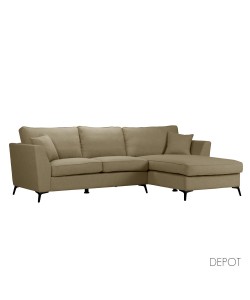 BOEL ΚΑΝΑΠΕΣ ΓΩΝΙΑ ΔΕΞΙΑ BEIGE 280x170xH92cm
