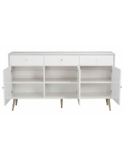 ZIZEL ΜΠΟΥΦΕΣ 3ΠΟΡΤΕΣ 3ΣΥΡΤΑΡΙΑ ΛΕΥΚΟ ΜΕ PATTERN ΧΡΥΣΟ 150x40xH80cm ZIZEL ΜΠΟΥΦΕΣ 3ΠΟΡΤΕΣ 3ΣΥΡΤΑΡΙΑ ΛΕΥΚΟ ΜΕ PATTERN ΧΡΥΣΟ 150x40xH80cm