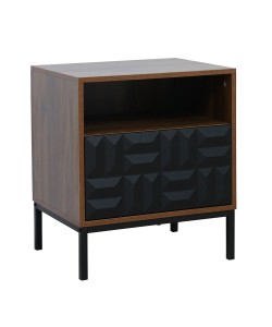 ZUMA ΚΟΜΟΔΙΝΟ ΚΑΡΥΔΙ ΜΑΥΡΟ 51,5x40xH58,5cm