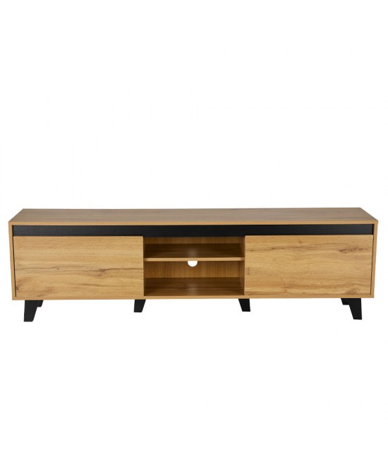 ARABICA TV STAND SONOMA ΜΑΥΡΟ 170x38xH49cm