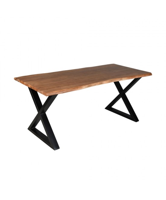 MINGLE ΤΡΑΠΕΖΙ ΦΥΣΙΚΟ ΜΑΥΡΟ 180x80xH76cm