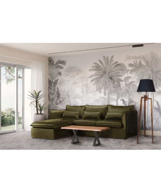 MINGLE COFFEE TABLE ΦΥΣΙΚΟ ΜΑΥΡΟ 115x60xH42cm