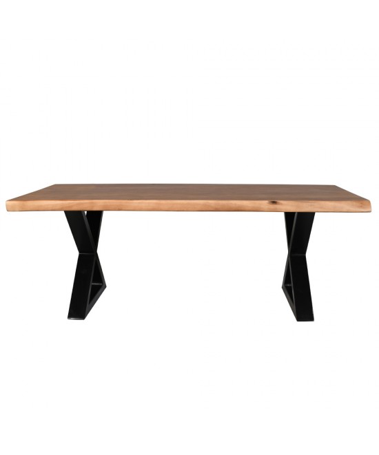 MINGLE COFFEE TABLE ΦΥΣΙΚΟ ΜΑΥΡΟ 115x60xH42cm