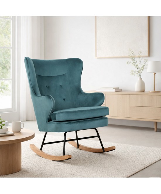 ROCKER ΠΟΛΥΘΡΟΝΑ ΚΟΥΝΙΣΤΗ ΣΜΑΡΑΓΔΙ 71x86xH102cm