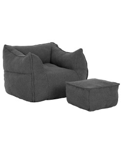 SPONGE ΠΟΛΥΘΡΟΝΑ SET ΓΚΡΙ ΣΚΟΥΡΟ 95x102xH73cm