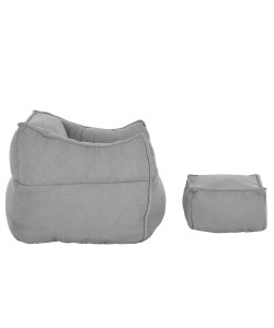 SPONGE ΠΟΛΥΘΡΟΝΑ SET ΓΚΡΙ SILVER 95x102xH73cm