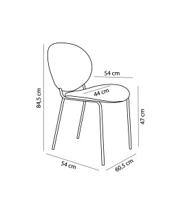 BEETLE ΚΑΡΕΚΛΑ BROWN GOLD 60,5x54xH84,5cm
