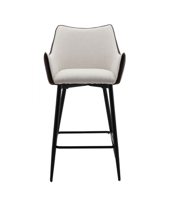 MALONE ΣΚΑΜΠΩ BAR ΓΚΡΙ ΑΝΟΙΧΤΟ ΚΑΦΕ ΣΚΟΥΡΟ 38x51xH96cm