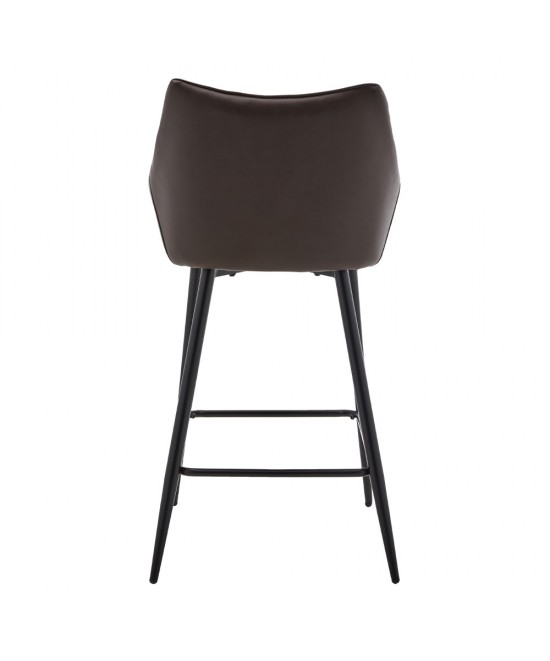 MALONE ΣΚΑΜΠΩ BAR ΓΚΡΙ ΑΝΟΙΧΤΟ ΚΑΦΕ ΣΚΟΥΡΟ 38x51xH96cm