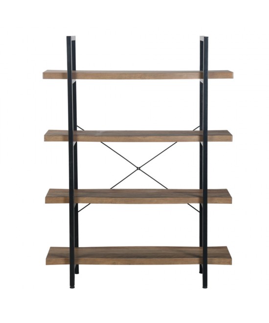 BRICK-URBAN ΒΙΒΛΙΟΘΗΚΗ ΚΑΡΥΔΙ ΜΑΥΡΟ 105x32xH140cm BRICK-URBAN ΒΙΒΛΙΟΘΗΚΗ ΚΑΡΥΔΙ ΜΑΥΡΟ 105x32xH140cm