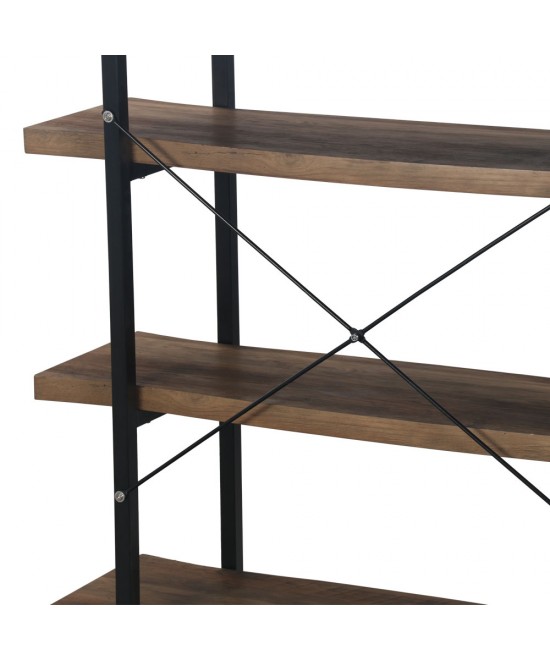 BRICK-URBAN ΒΙΒΛΙΟΘΗΚΗ ΚΑΡΥΔΙ ΜΑΥΡΟ 105x32xH140cm BRICK-URBAN ΒΙΒΛΙΟΘΗΚΗ ΚΑΡΥΔΙ ΜΑΥΡΟ 105x32xH140cm