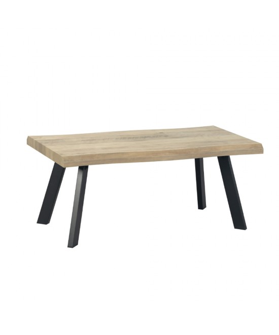 BRICK-URBAN COFFEE TABLE ΦΥΣΙΚΟ ΜΑΥΡΟ 110x60xH45cm