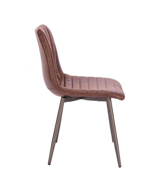 STRIPES ΚΑΡΕΚΛΑ ΚΑΦΕ GUNMETAL 48x56xH80cm STRIPES ΚΑΡΕΚΛΑ ΚΑΦΕ GUNMETAL 48x56xH80cm