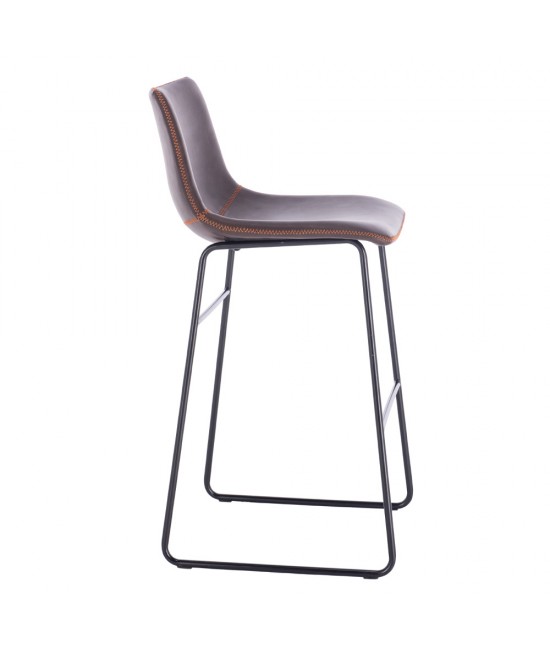 NUEVO XL ΣΚΑΜΠΩ BAR ΚΑΦΕ ANTIQUE WASHED ΜΑΥΡΟ 47x57xH100cm