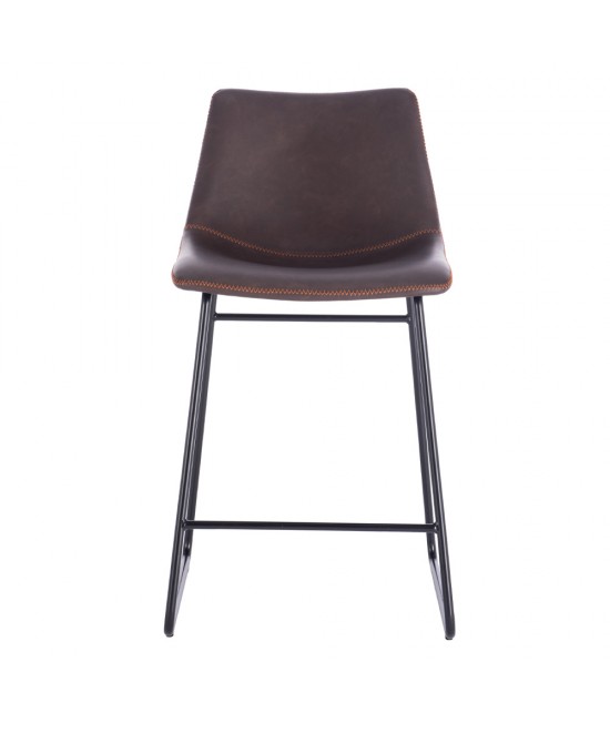 NUEVO ΣΚΑΜΠΩ BAR ΚΑΦΕ ANTIQUE WASHED ΜΑΥΡΟ 46x57,5xH89cm