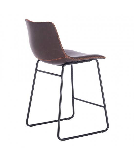 NUEVO ΣΚΑΜΠΩ BAR ΚΑΦΕ ANTIQUE WASHED ΜΑΥΡΟ 46x57,5xH89cm