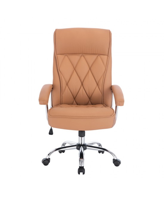 COMFY ΚΑΡΕΚΛΑ ΓΡΑΦΕΙΟΥ CAMEL ΧΡΩΜΙΟ 66,5x67,5xH120cm