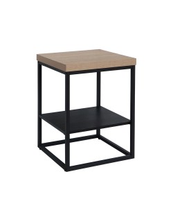 ALE SIDE TABLE SONOMA ΜΑΥΡΟ OAK ΜΑΥΡΟ 45x45xH60cm