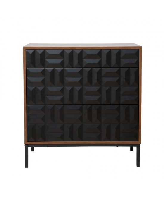 ZUMA ΚΟΜΟΤΑ ΚΑΡΥΔΙ ΜΑΥΡΟ 75,5x40xH79cm