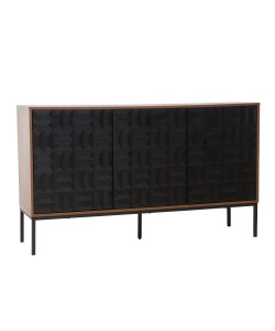 ZUMA ΜΠΟΥΦΕΣ ΚΑΡΥΔΙ ΜΑΥΡΟ 148x40xH85,5cm