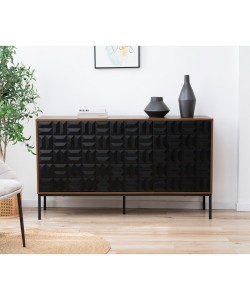 ZUMA ΜΠΟΥΦΕΣ ΚΑΡΥΔΙ ΜΑΥΡΟ 148x40xH85,5cm